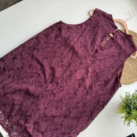 Torrid Burgundy Mini Lace Trapeze Dress Size 3XL - Picture 8 of 11